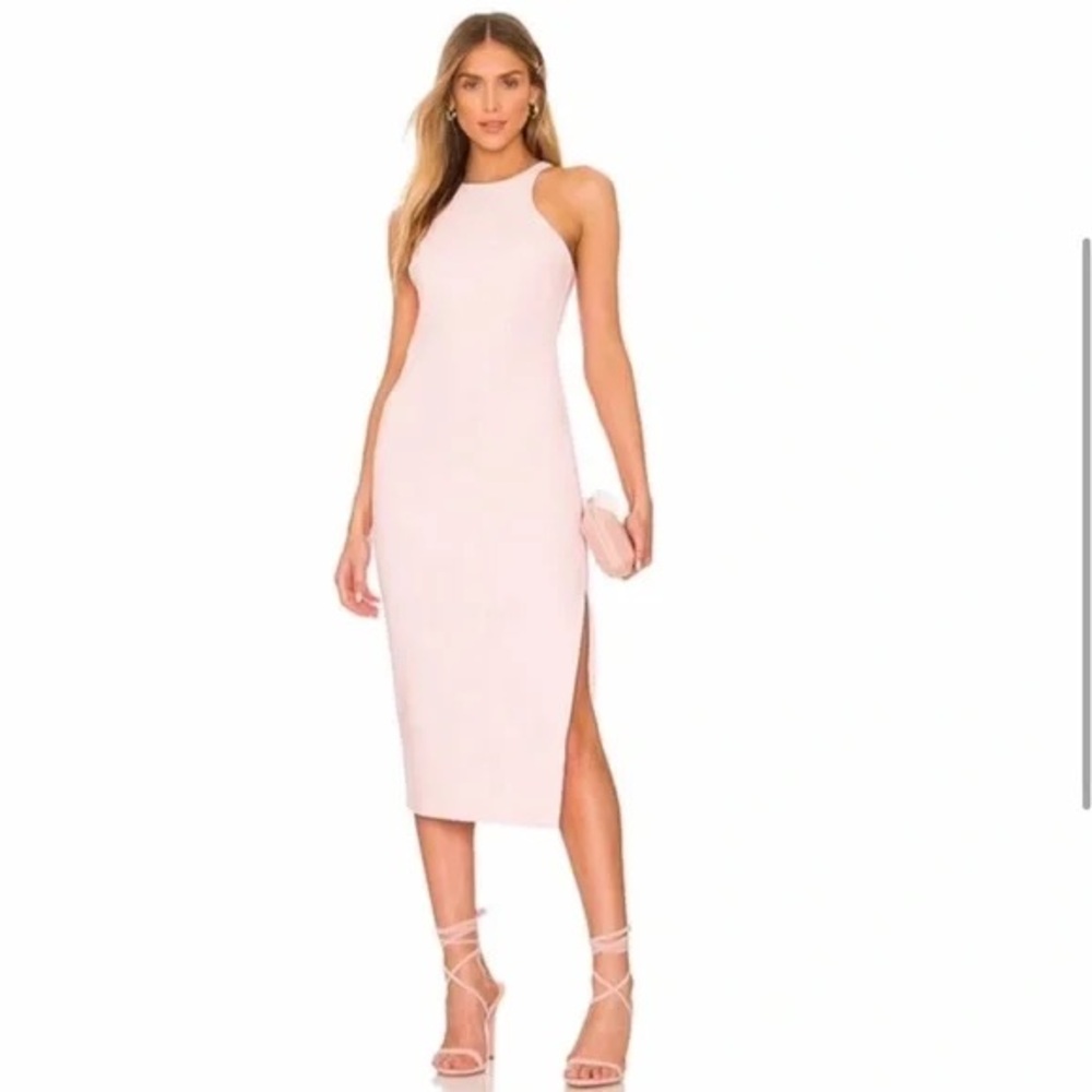 LIKELY Kiana Heart Cut Out Dress- light pink